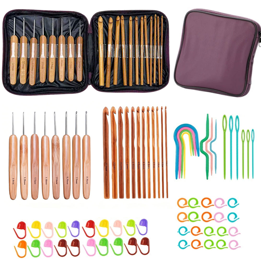 Sewing Kit - Набор из 74 бамбуковых крючков для