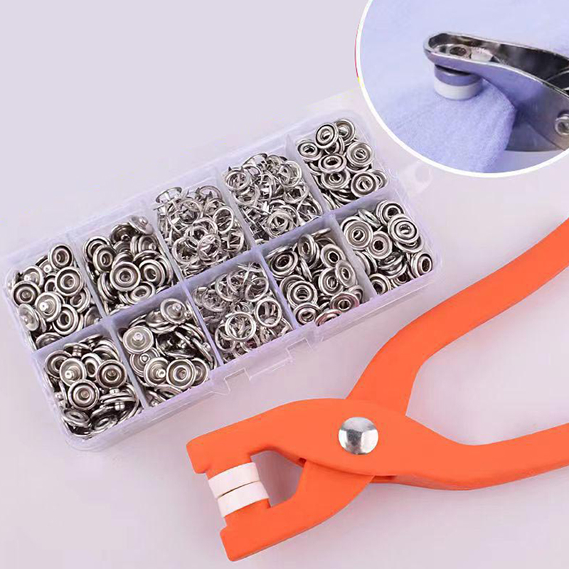 Snap Button Plier - 50 шт. металлических кнопок-застежек с пятью