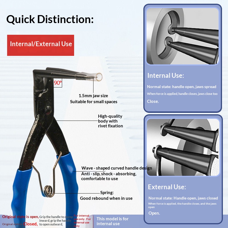 Клещи для снятия внутренних ст – обзор и цена Snap Button Plier