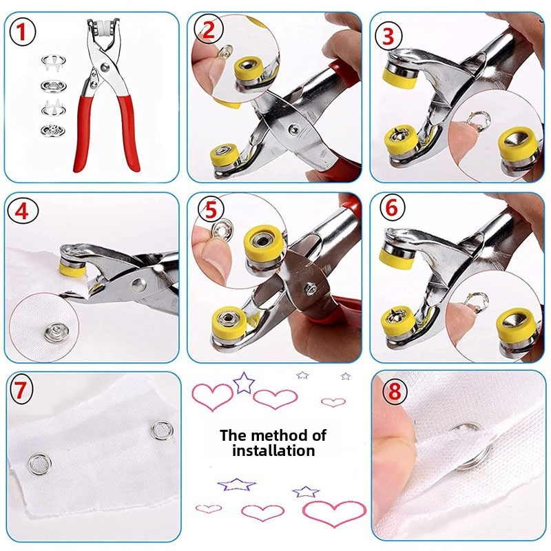 100 комплектов автоматических  – обзор и цена Snap Button Plier