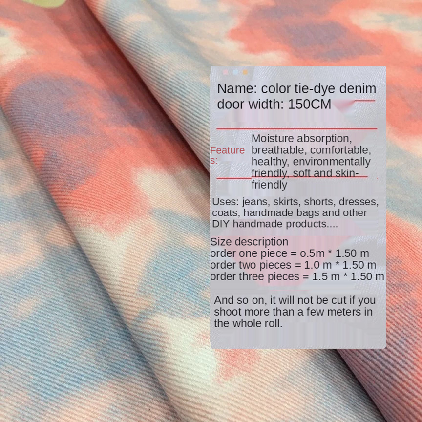 Цветная вареная джинсовая ткан – обзор и цена Sewing Tie Dye