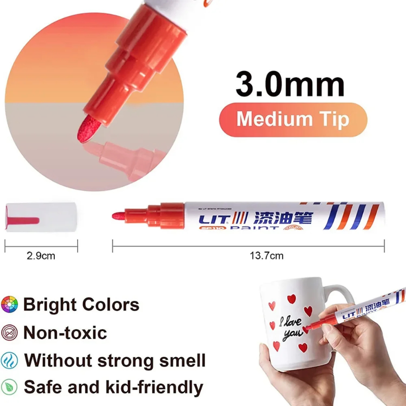 Цветные маркеры 3 мм, 12 цвето – обзор и цена Fabric Marking Pen